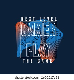 Next Level Gamer Play the Game console vector graphic