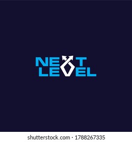 Next Level Logo Icon Vector Template For Corporate Logo And Business Card Design.