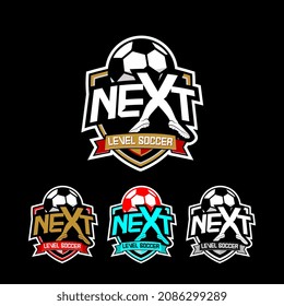 next level soccer logo and icon vector illustration.