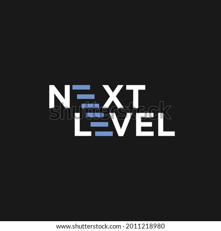 Next Level Stair icon. Grade Logo design. Vector Illustration.