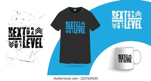 Next level t shirt and coffee mug design template