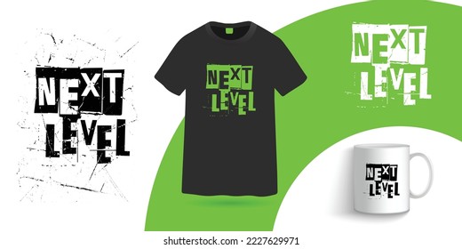 Next level t shirt and coffee mug design template