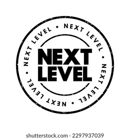 Next Level text stamp, concept background