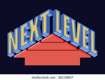 Next Level T-shirt Typography Graphics, Vector Illustration