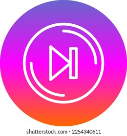 Next Line Line Gradient Circle Vector Icon Design