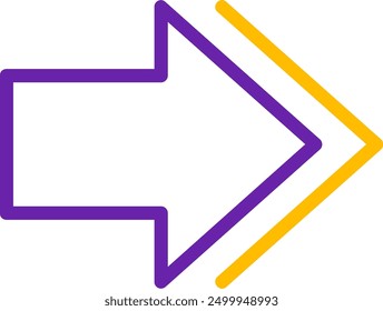 Next Line Two Color Vector Icon Design