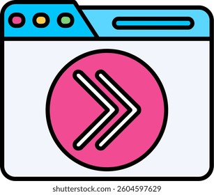 Next Line vector Icon Design