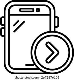Next Line vector Icon Design