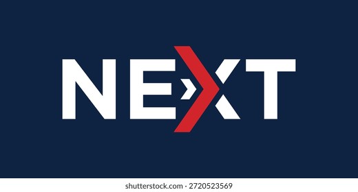 Next logo design, forward symbol icon vector template