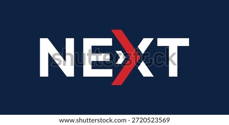 Next logo design, forward symbol icon vector template