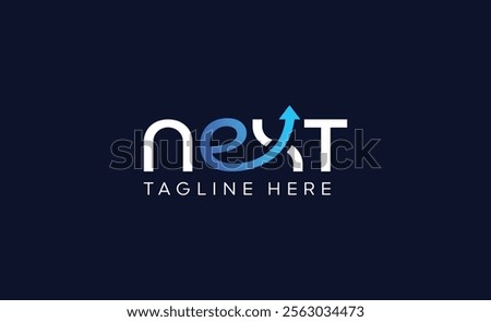 Next logo design, Next Level business startup vector logo design