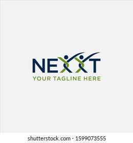 Next logo design, vector illustration