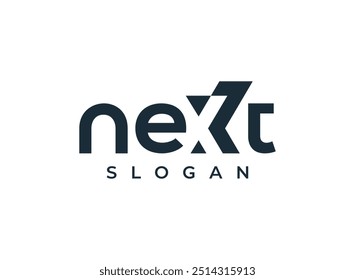 Siguiente diseño de logotipo, siguiente logotipo de Vector, letra x, diseño de logotipo delantero