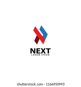 next logo design vector template