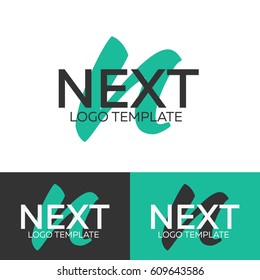 Next logo. Letter N logo. Vector logo template. Logotype concept