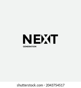 NEXT LOGO TEXT DESIGN VECTOR ICON SYMBOL ILLUSTRATION