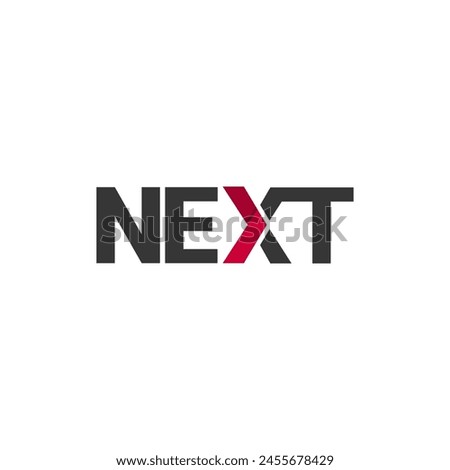Next logo typography. Next logo vector illustration