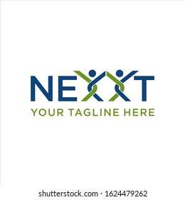 Next logo vector template illustration