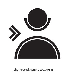 next man user icon vector.