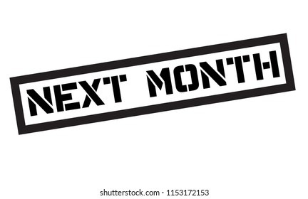 Next month typographic stamp