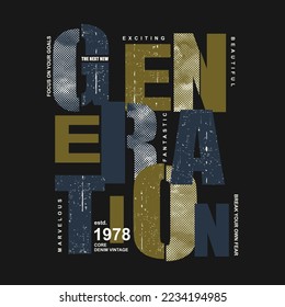 the next new generation, sporty graphic style typography, t shirt print, vector, wall murals, etc.