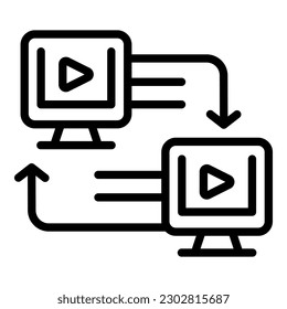 Next online lesson icon outline vector. Student university. Learn plan
