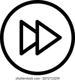 Next Outline Vector Icon Design
