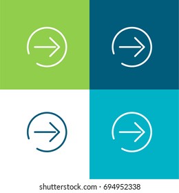 Next Page Green And Blue Material Color Minimal Icon Or Logo Design