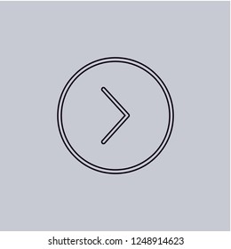 Next Page Icon isolated on grey background. Modern simple flat symbol for web site design, logo, app, UI. Editable stroke. Vector illustration.