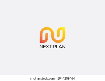 Next plan Abstract n letter modern logo design
