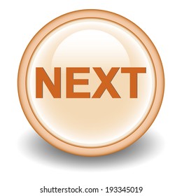next pointer icon on orange background 