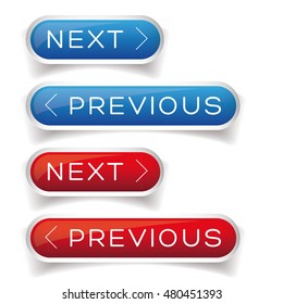 Next Previous button red and blue