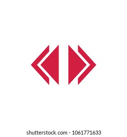 Next Previous Button Vector Template Design Illustration