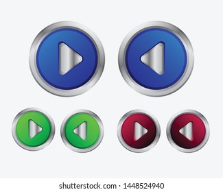 Next and Previous Buttons Vector Icon