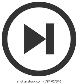 Next, previous  icon in circle. Media player control button. Vector.