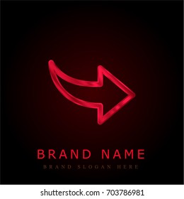 Next red chromium metallic logo