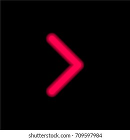 Next red glowing neon ui ux icon. Glowing sign logo vector