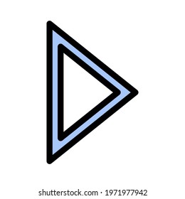 Next, right, arrow, chevron icon vector image. Can also be used for customer support. Suitable for use on web apps, mobile apps and print media.