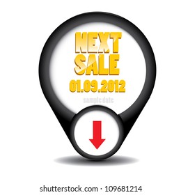 next sale image. vector sale banner. vector speech bubble.