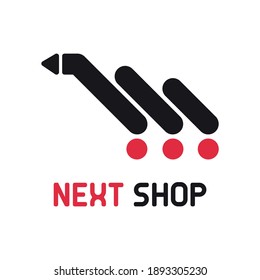 Next Shop logo, store shop logo