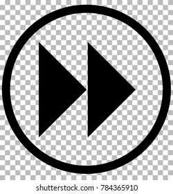 next sign. gray dark button on transparent background. next icon. 