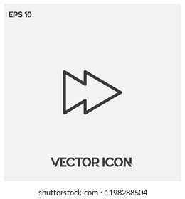 Next sign vector icon illustration.Right arrow icon vector.Premium quality.