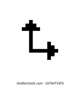 next, skip, up, down, left, right and arrow icon. Perfect for application, web, logo, game and presentation template. icon design pixel art and solid style