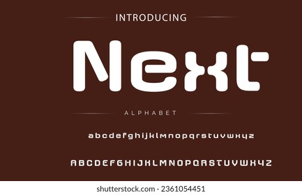 Next Sport Modern Italic Alphabet Font. Typography urban style fonts for technology, digital, movie logo design. vector illustration