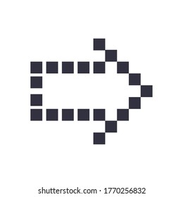 Next squared arrow or right direction flat style icon design of web forward and infographic theme Vector illustration