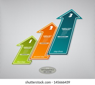 Next Step Arrow Boxes. Infographic. EPS10 Vector Design