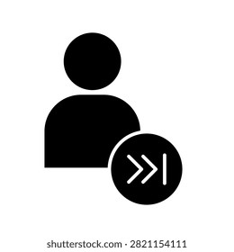 Next Step Glyph Style Icon Design