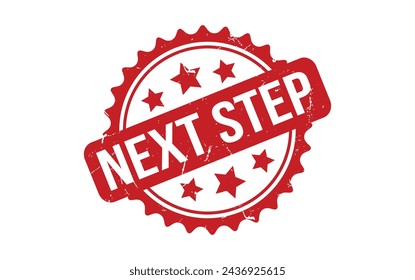 Next Step rubber grunge stamp seal vector