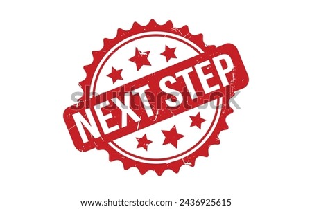Next Step rubber grunge stamp seal vector