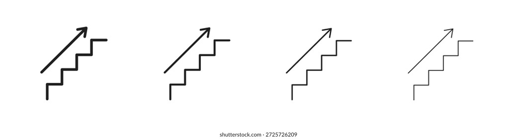 Conceito do ícone Próximos passos. Símbolo de linha fina. Vetor de estilo de contorno simples